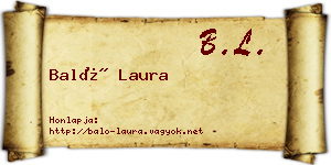 Baló Laura névjegykártya